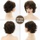 TISHINING Short Curly Brown Pixie Cut Wigs for White Women with Bangs Pixie Laered Mixed Brown Synthetic Shaggy Curly Wigs for Women Natural Looking Daily Party Hair Replacement Wig