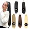 32inch Long Braid Ponytail Extension Straight Sleek Wrap Around Braid Hair Extensions Ponytail Synthetic Hair Pieces for Women Girls (#1B Natural Black)