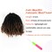 Qing Chuang Yanky Twist Crochet Hair 8 Inch 8 Pack Natural Pre-Twisted Crochet Boho Mini Twist Crochet Braid Hair with Curly Crochet Hair Senegalese Twist Braids for Black Women 1B 30#