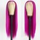 Hot Pink Lace Front Wigs Silky Straight Glueless Hair Rose Red Synthetic Lace Front Wigs for Fashion Women Pre Plucked Hairline