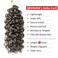 GoGo Curl Crochet Hair Water Wave Curly Crochet hair for Women Grey Synthetic Bohemian Crochet Braid Deep Wave Braiding Hair Extensions (12 inch(Pack of 6), Grey)