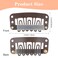 30 Pcs Wig Clips for Hair Extensions - 6-Teeth No-Sew U-Shape Snap Combs to Secure Wigs and Extensions (Brown)