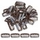 30 Pcs Wig Clips for Hair Extensions - 6-Teeth No-Sew U-Shape Snap Combs to Secure Wigs and Extensions (Brown)