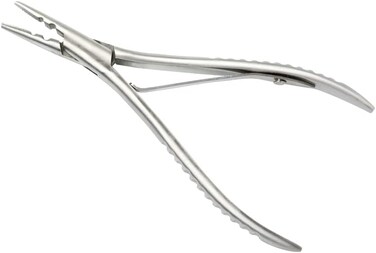 1 Pc Stainless Steel Hair Extensions and Removal Pliers with 2 holes Hair Extension Tool for Micro Links Hair or Feather Extensions Styling