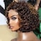 Short Bob Curly Human Hair Highlight Wigs Pre Plucked 13X4 HD Lace Front Wigs Brazilian Hair Pixie Cut Curly Glueless Wigs For Black Woman 150% Density #1B/27 Short Deep Wave Wig 10Inch