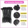 8 inch Loc Extensions Human Hair with Curly Ends, 0.4cm Width Permanent Dreadlock Extension Human Hair 20 Strands Natural Black 100% Full Handmade Dreads .Dyed and Bleached Pre Curled Drealocks