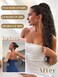 KooKaStyle Ponytail Extension 26 Inch Drawstring Pony Tails Hair Extensions for Women Long Curly Ponytail Synthetic Hairpieces for Daily Use（6#-Dark Brown）