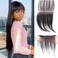 HD Transparent Lace Bangs with Baby Hairline &ndash; 6x1 Invisible Swiss Lace Replacement Hairpiece, 100% Remy Human Hair, Natural Color