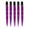 Winsky 100% Real Human Hair - Hairpiece for Women Clip on 5 Pieces/set (18 Inch,1B-Purple)