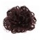 RemeeHi Short Curly Wavy Human Hair Toppers 4.7" x 4.7" Seamless Fluffy Replacement Clip in Hairpiece for Covering White Hair Toupee Wiglet Reddish Brown