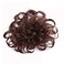 RemeeHi Short Curly Wavy Human Hair Toppers 4.7" x 4.7" Seamless Fluffy Replacement Clip in Hairpiece for Covering White Hair Toupee Wiglet Light Brown