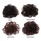 RemeeHi Short Curly Wavy Human Hair Toppers 4.7" x 4.7" Seamless Fluffy Replacement Clip in Hairpiece for Covering White Hair Toupee Wiglet Nature Black