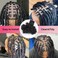 8 Inch 40 Strands Dreadlock Extensions Human Hair, 0.6cm Pencle Size Human Hair Loc Extensions