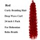 Braiding Hair Pre stretched Boho Hair for Braiding Curly Red Ez Braid Colored Hair Extensions Synthetic Braids