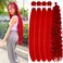 Braiding Hair Pre stretched Boho Hair for Braiding Curly Red Ez Braid Colored Hair Extensions Synthetic Braids