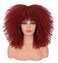 ANNISOUL 16Inch Curly Wigs for Black Women Red Afro Bomb Curly Wig with Bangs Synthetic Fiber Glueless Long Kinky Curly Hair