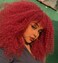 ANNISOUL 16Inch Curly Wigs for Black Women Red Afro Bomb Curly Wig with Bangs Synthetic Fiber Glueless Long Kinky Curly Hair