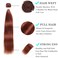 ijoy Reddish Brown Straight Human Hair 1 Bundle for Women 14 Inch 100% Virgin Remy Hair Bundle Human Hair Straight Hair Extensions Chocolate Brown Color