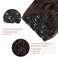 REECHO Hair Extensions, 4PCS Clip in Hair Extensions HE001 Natural Soft Synthetic Hairpieces for Women (20 Inch-200 Gram (Pack of 4), Dark Brown)