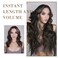 REECHO Hair Extensions, 4PCS Clip in Hair Extensions HE001 Natural Soft Synthetic Hairpieces for Women, Light Blonde