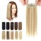 MY-LADY Invisible Clip in Mini Hair Extensions for Short Hair Wiglets Hairpieces for Thinning Hair 6 Inch Ash Blonde mix Bleach Blonde Short Extension Hair Clips Real Hair