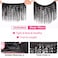 Human Hair Bundles with Closure (24 26 28+22，Free Part) Deep Wave Bundles with Lace Closure Brazilian Human Hair Weave Bundles with Closure Virgin Hair Weft 150% Density Natural Color