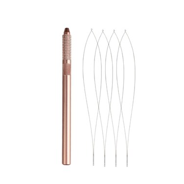 Hair Extension Loop Tool Pulling Hook Tool Loop Handle Threader for Hair Extensions Looper Micro Rings Loop Tool Hair Beauty Salon Accessories