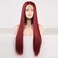 RDY Wine Red Wig Long Silky Straight Burgundy Synthetic Lace Front Wig for Women Cosplay Wig with Pastel Heat Friendly Fiber Glueless Wig Half Hand Tied Frontal Lace Wigs with Natural Hairline 20 Inch