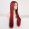RDY Wine Red Wig Long Silky Straight Burgundy Synthetic Lace Front Wig for Women Cosplay Wig with Pastel Heat Friendly Fiber Glueless Wig Half Hand Tied Frontal Lace Wigs with Natural Hairline 20 Inch