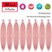 Pre Stretched Braiding Hair Colored Hair Extensions for Braiding Kanekalo Prestretched Braiding Hair 30 inch 8 packs Long Jumbo Rouge Pink Braiding Hair Natural as Human Hair Micro Box Braids