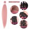Pre Stretched Braiding Hair Colored Hair Extensions for Braiding Kanekalo Prestretched Braiding Hair 30 inch 8 packs Long Jumbo Rouge Pink Braiding Hair Natural as Human Hair Micro Box Braids