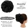 Messy Bun Hair Piece, Instant Rose Bun Hair Scrunchie Hairpieces for Women, Wavy Curly Hair Pieces Chignon Ponytail Hair Extensions Updo Hairpiece Wiglet Bun (1# Jet Black)