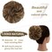 Messy Bun Hair Piece, Instant Rose Bun Hair Scrunchie Hairpieces for Women, Wavy Curly Hair Pieces Chignon Ponytail Hair Extensions Updo Hairpiece Wiglet Bun (12H24# Brown &amp; Blonde)