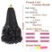 10 Inch French Curl Crochet Braids 9 Packs Natural Black Goddess Box Braids Crochet Hair Pre Looped Synthetic Bohemian Crochet Box Braids Curly Ends for Women