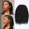 10 Inch Marley Twist Braiding Hair 8 Packs Marley Hair Crochet Braids Black Springy Afro Kinky Twist Crochet Hair for Crochet Faux Locs Synthetic Braiding Hair Extension for Women 1B#