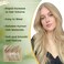 RUNATURE Clip in Hair Extensions Real Human Hair 12 Inch 80g 7pcs Ash Blonde Hair Extensions Clip Ins Real Human Hair Clip in Extensions Blonde Highlight Remy Natural Hair Full Head Thick Ends