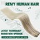 RUNATURE Weft Human Hair Extensions Balayage Blonde Straight Weft Hair Extensions Ombre Ash Blonde Fading to Light Blonde with Platinum Blonde Sew in Hair Weft Extensions Soft Hairpiece 16 Inch 100g