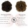 Claw Clip Messy Bun Hair Piece Real Human Hair Buns Wavy Curly Chignon Hair Bun Extensions Hair Buns Claw Clip Tousled Updo Ponytail Hairpieces Hair Scrunchie with Clip for Women?Darkest brown?