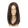 Sallcks Mens Long Brown Wig Long Straight Wig for Men Middle Part Synthetic Heat Resistant Hair Wigs for Daily Party Costume Halloween