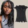 10 inch 40 Strands Loc Extensions Human Hair, Real 0.6cm Width Human Hair Dreads Extensions for Man/Women Full Handmade Dreadlocks Can be Dyed(1b)
