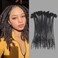 10 inch Loc Extensions Human Hair Curly Ends, 40 Strands Real Human Hair Dreads Extensions for Man/Women Full Head Handmade Dreadlocks