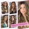 SAPPHIREWIGS Highlight Brown Wig 13x4 Synthetic Lace Front Wigs Natural Wavy for Women Pre Plucked Heat Resistant Fiber for Daily Party Use 20 Inch