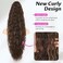 Isaic 30 Inch Claw Clip Ponytail Extension for Women, Long Wavy Pony Tails Hair Extensions Fluffy Natural Synthetic Hairpiece Clip on Ponytails for Daily Use(Chocolate Brown with Caramel Blonde)