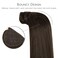 WENNALIFE Ponytail Hair Extension, 14 Inch 80g Dark Brown Ponytail Extension Human Hair Clip in Wrap Around Remy Human Hair Extension Hairpieces