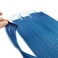 Hair Extensions Tape in Seamless Skin Weft Remy Human Hair (16Inch 10Pcs, Blue)