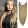 Ash Blonde Hair Extensions Straight Synthetic Hairpieces Long 22 Inch 4.4 Oz Straight Hair Piece Invisible Wire Headband for Women Heat Resistant Fiber No Clip (Ash Blonde - 24#)