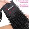 Long Curly Human Hair Ponytail Wrap Around Kinky Curly Thick Brazilian Human Hair Extensions Jerry Curl Clip ins Silky Hair Pieces Natural Black for Black Women Update 120g (24 inch)