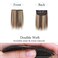 SEGO 2 Pcs Short Hair Extensions Clip in Human Hair 6 Inch 20g Hairpiece Human Hair Toppers for Women With Thinning Hair Adding Hair Volume -#4P27 Medium Brown&amp;Dark Blonde