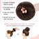 SEGO Human Hair Messy Bun Hair Piece Dark Brown Real Human Hair Scrunchies Natural Wavy Smoothed Updo Hairpieces Donut Chignon Ponytail Extensions for Women Girls