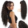 SEIKEA Ponytail Extension, 26" Claw Clip Ponytail Extension Long Lightweight Fluffy Curly Clip on Ponytails for Women Multi Layered Fake Pony tails Hair Extensions Black Brown